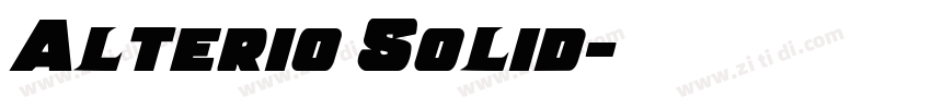 Alterio Solid字体转换